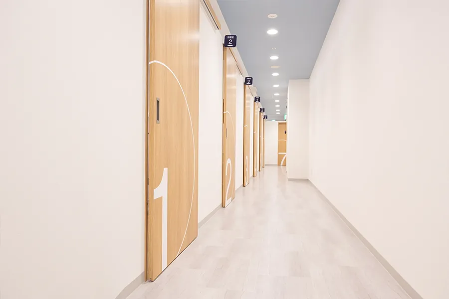 ベビーカーごと診療室に入れます